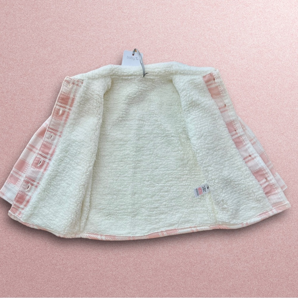 NEW! Toddler Girl’s Jacket Shirt Size:12-18m SUPER SOFT With Inner Sherpa Lining